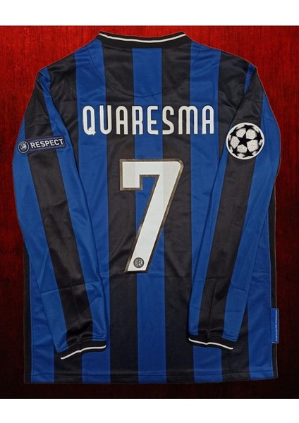 Fc/ınter 2010 Quaresma Şampiyonlar Ligi Finali Uzun Kol Retro Futbol Forması Nostalji Forma Baskılı