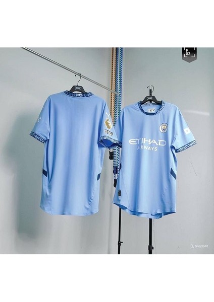 Manchester/cityy 2024-25 Sezonu Isimsiz Iç Saha Forması (Mavi)
