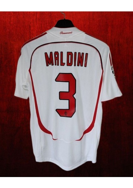 Milan 2006/07 Maldini 3 Beyaz Yetişkin Forması