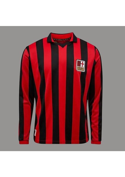 A.c Milan 125.YIL Shevcenko 7 Baskılı Özel Nostalji Uzun Kollu Forması