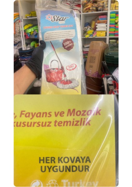 Parex Çok Amaçlı Yedek Mop Seti, Dönebilen Sap ile Temizlik Kolaylığı fiyatları