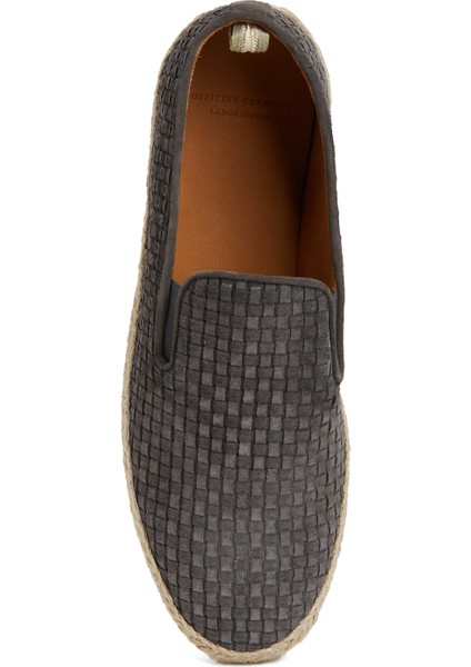 Gri Erkek Deri Loafer