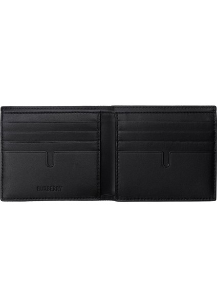 Check Bifold Siyah Erkek Cüzdan