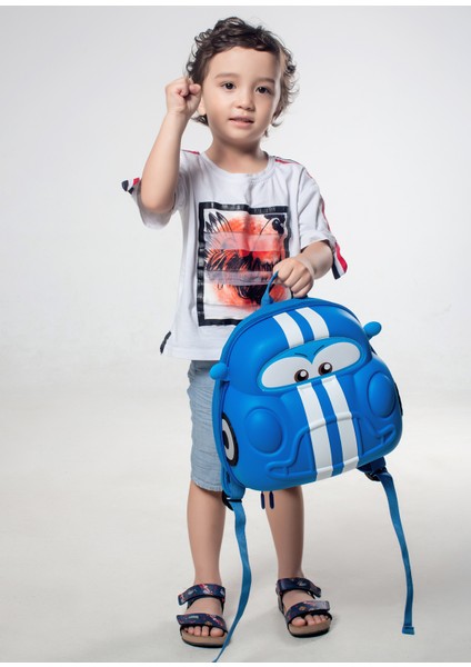 Car Mavi Unisex Çocuk Sırt Çantası