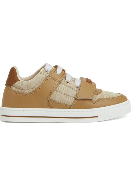 Kahverengi Çocuk Deri Sneaker