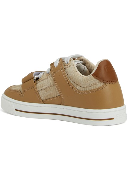 Kahverengi Çocuk Deri Sneaker