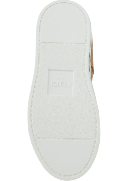 Kahverengi Çocuk Deri Sneaker