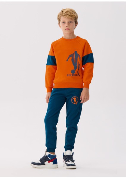 Oranj Baskılı Erkek Çocuk Sweatshirt modelleri