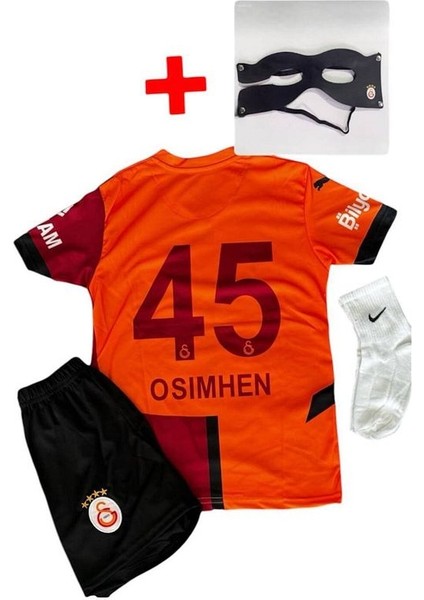 2024/2025 Sezon Victor OSIMHEN45 Iç Saha Parçalı Yeni Sezon Çocuk Futbol Forması 4'lü Set Maskeli