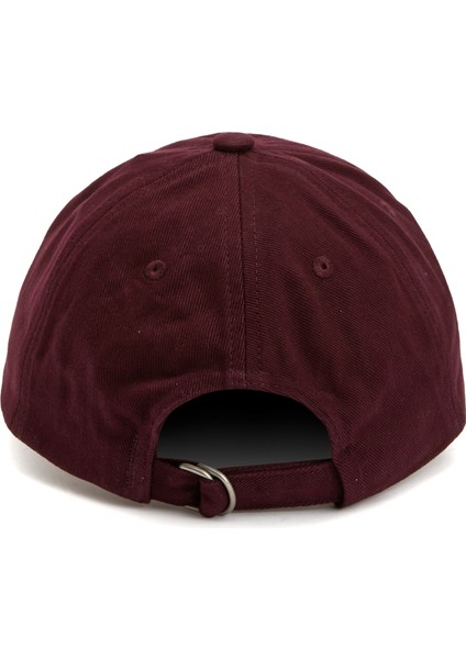 Bordo Logo Nakışlı Erkek Şapka