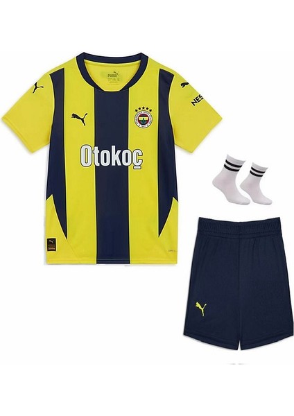 Fenerb Hçe- Forması 2024/2025 Yeni Sezon Isimsiz Lacivert Çocuk Forması Forma Şort Çorap