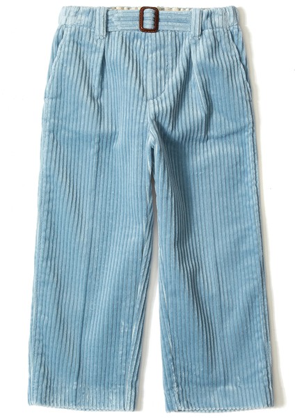 Mavi Unisex Çocuk Kadife Pantolon