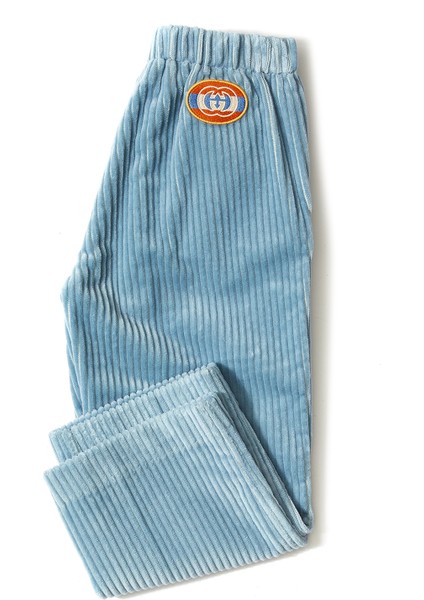Mavi Unisex Çocuk Kadife Pantolon