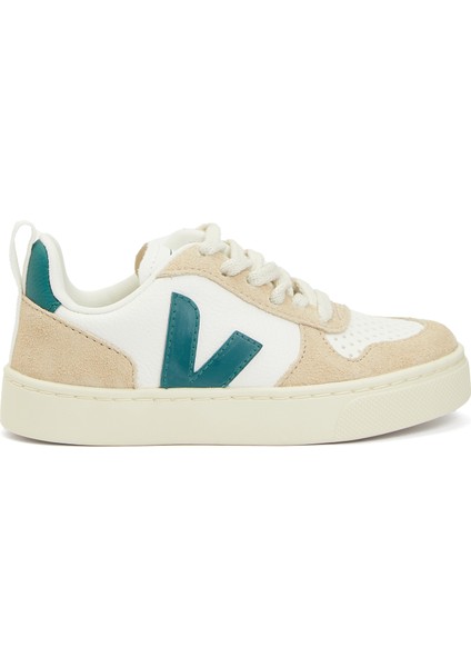 Small V-10 Laces Beyaz Deri Unisex Çocuk Sneaker
