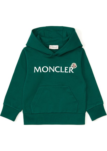 Yeşil Kapüşonlu Erkek Çocuk Sweatshirt