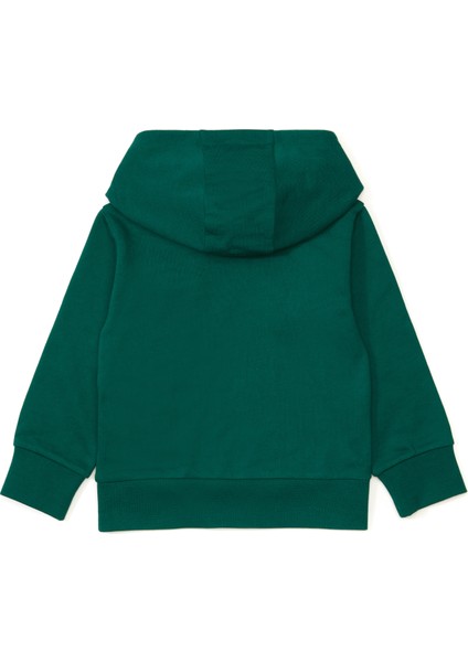 Yeşil Kapüşonlu Erkek Çocuk Sweatshirt
