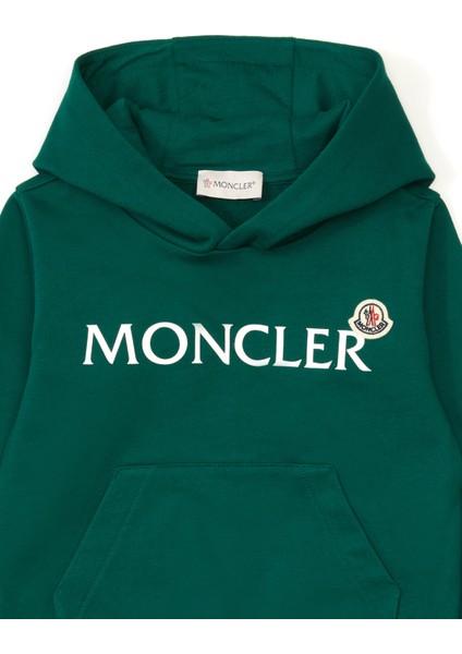 Yeşil Kapüşonlu Erkek Çocuk Sweatshirt