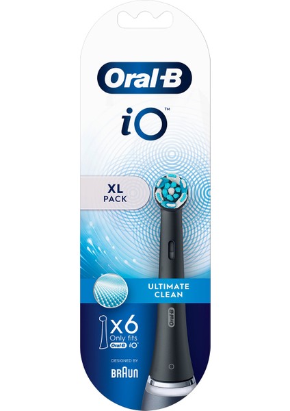 Io Ultimate Clean Siyah Diş Fırçası ve 6 Adet Yedek Başlığı