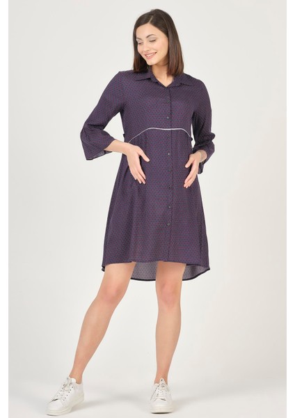 Hamile Ispanyol Kol Elbise Bordo