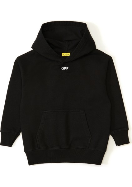 Siyah Kapüşonlu Erkek Çocuk Sweatshirt