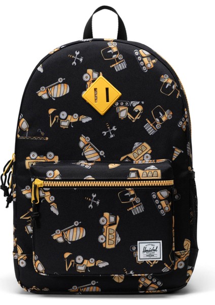 Heritage Siyah Desenli Unisex Çocuk Sırt Çantası