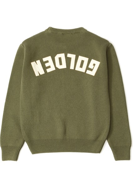 Yeşil Logo Baskılı Unisex Çocuk Kazak fiyatları