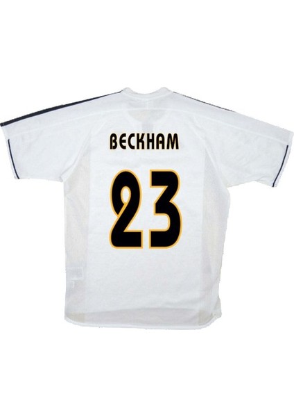 R.madrid 03/04 Iç Saha #23 /d.beckham Futbol Forması Retro Kısa Kollu