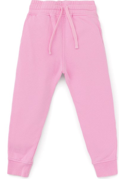 Pembe Unisex Çocuk Organik Pamuk Eşofman Altı