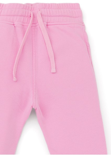 Pembe Unisex Çocuk Organik Pamuk Eşofman Altı