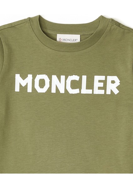 Açık Yeşil Logo Detaylı Erkek Çocuk T-Shirt modelleri