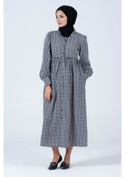 Hamile Pötikare Yandan Cepli Uzun Gömlek Elbise Siyah fiyatları
