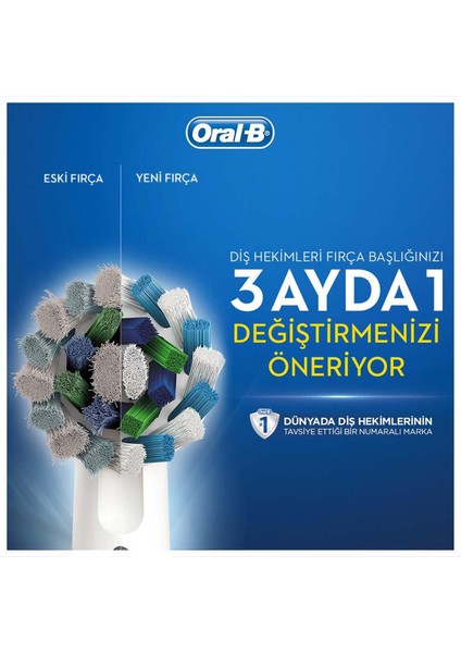D100 Vitality Cross Action Siyah Şarjlı Diş Fırçası