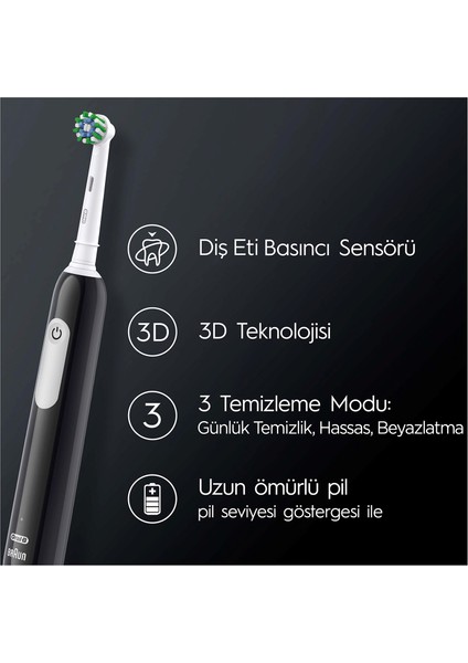 Pro Series 1 Şarjlı Siyah Diş Fırçası ve Seyahat Kabı