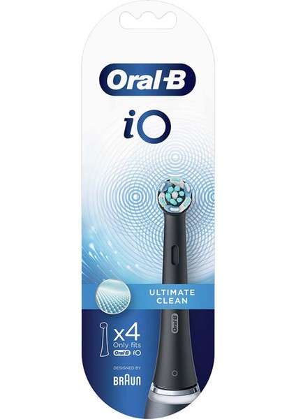 Io Ultimate Clean 4 Adet Yedek Başlığı ve Siyah Diş Fırçası