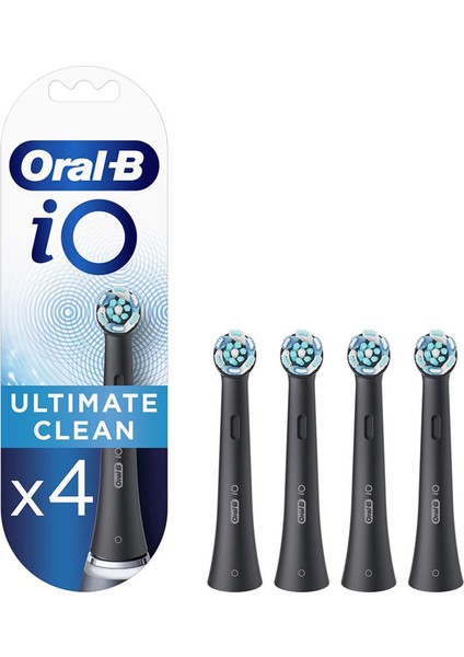 Io Ultimate Clean 4 Adet Yedek Başlığı ve Siyah Diş Fırçası