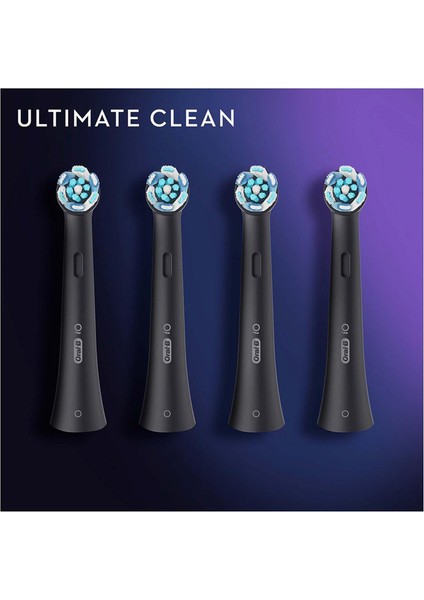Io Ultimate Clean 4 Adet Yedek Başlığı ve Siyah Diş Fırçası