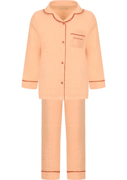 Somon Unisex Çocuk Organik Müslin Pijama Takımı