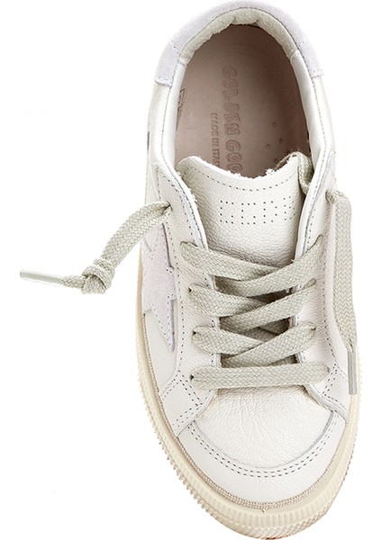 May Beyaz Unisex Çocuk Deri Sneaker fırsatları