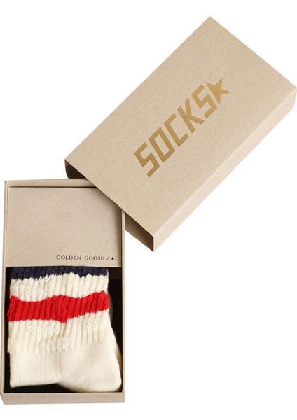 Beyaz Şerit Detaylı Unisex Çocuk Çorap fiyatları