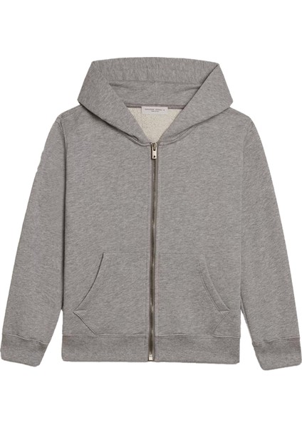 Gri Kapüşonlu Erkek Çocuk Sweatshirt