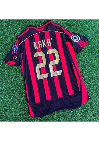 A.c M.i.l.a.n 2007 Sezonu #22 Kaka Leite Özel Nostalji Forması Kısa Kol (Kırmızı/siyah)