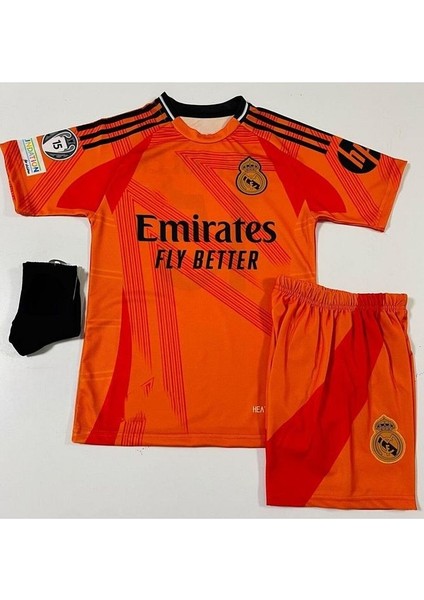 Real Madrid 2024-25 Deplasman Turuncu Çocuk Forması fiyatları