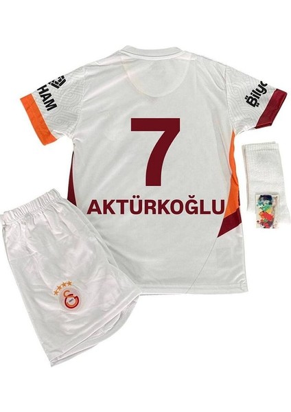 2024/2025 Sezon Kerem Aktürkoğlu Beyaz Deplasman Yeni Sezon Özel Çocuk Futbol Forması