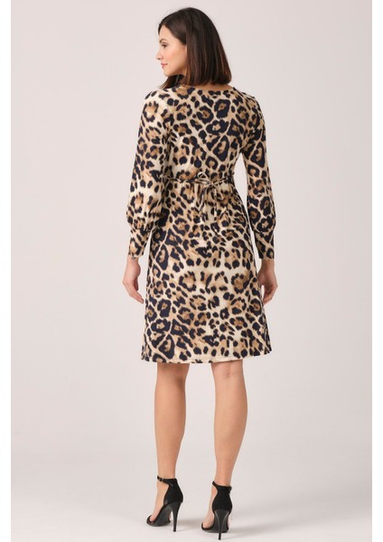 Hamile Günlük Elbise Leopar Desenli Lacivert fırsatları