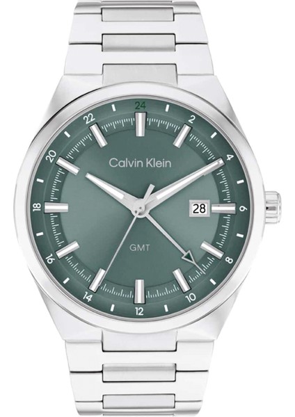 CK25200492 Metalik Gri Çelik Erkek Kol Saati