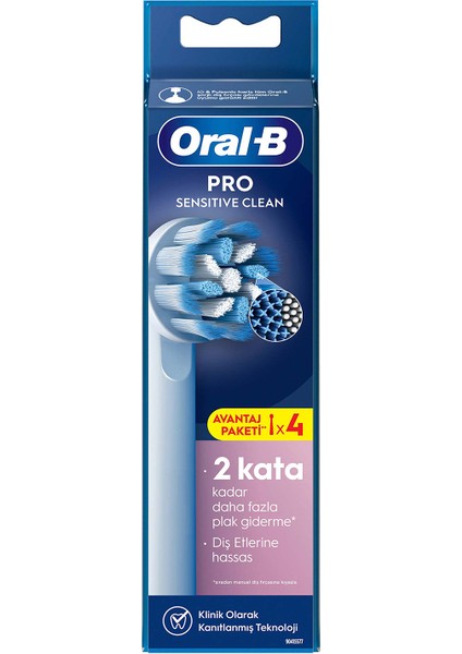Pro Sensitive Clean X-Filament 4 Adet Beyaz Şarjlı Diş Fırçası Yedek Başlığı