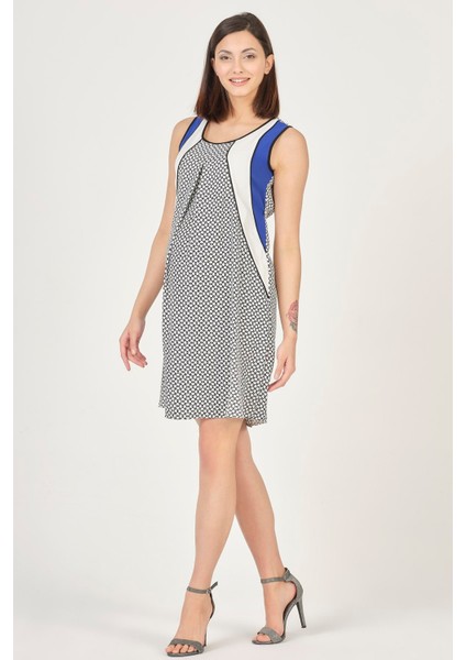 Hamile Günlük Elbise Askılı Desenli Saks fiyatları