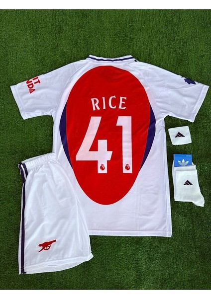 Arsenal 2024-25 Yeni Sezon Declan Rice Iç Saha Çocuk Forması 4lü Set