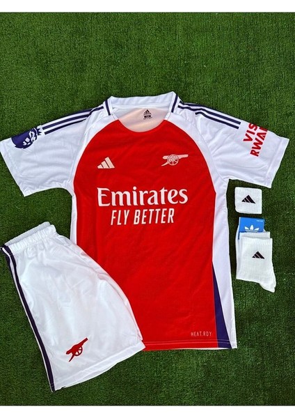 Arsenal 2024-25 Yeni Sezon Declan Rice Iç Saha Çocuk Forması 4lü Set fiyatları