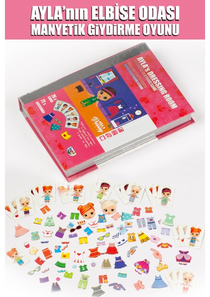 Ayla's Dressing Room - Mıknatıslı Giydirme Kitabı (72 Parça)